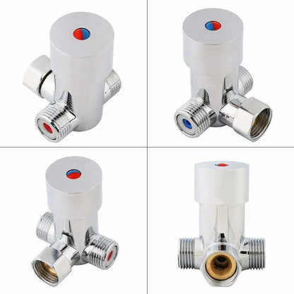 3 Way Mixer Tap - Water Mixer Temperature Control For Automatic Faucet In Bathroom V1188-MS-227-1145