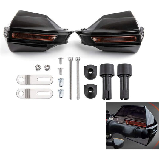 Motorcycle Hand Guard Handle Shield Motorbike Motocross Scooter Windproof Handlebar Protective Gear - Black V1188-MS-227-1147