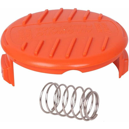 4 Pack Spool Caps + 4 Spring Replacement Parts Compatible With Black+Decker Rc-100-P String Trimmers V1188-MS-227-1148