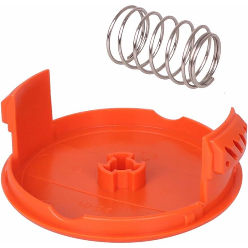 4 Pack Spool Caps + 4 Spring Replacement Parts Compatible With Black+Decker Rc-100-P String Trimmers V1188-MS-227-1148