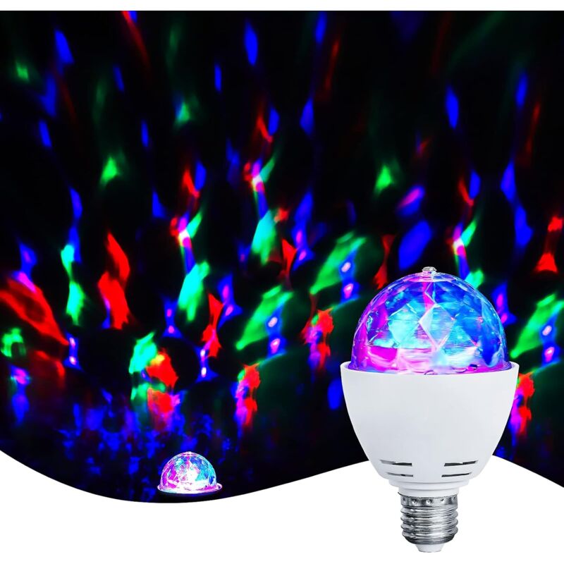 LED Party Lamp,Automatic ROtating 3W Multi-Color LED Light Bulb, Disco Light Effect, Suitable For All Lamps V1188-MS-227-1156