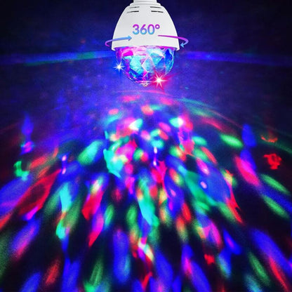 LED Party Lamp,Automatic ROtating 3W Multi-Color LED Light Bulb, Disco Light Effect, Suitable For All Lamps V1188-MS-227-1156