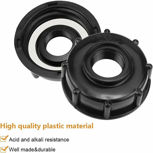 2 pcs Ibc Tank Adapter 3/4 Inch Ibc Garden Hose Adapter Ibc Tank S60X6 Plastic Water Tank Lid Adapter For Ibc V1188-MS-227-1159