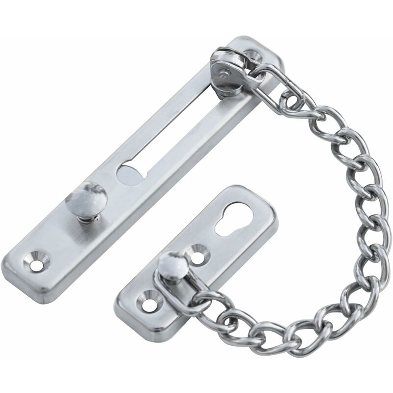 Silver Chain Sliding Security Lock - Door Lock - Door Lock - Interior Sliding Door - Exterior Gate Lock - V1188-MS-227-1162