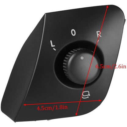 Exterior Side Mirror Adjustment Switch Button Pearl Replacement For Ibiza 2009-2015 6J1959565 Black V1188-MS-227-1167