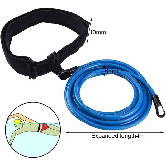Pool Swim Belt, Adjustable Pool Swim Belt Swimming Resistance Belt Swimming Belt For Pool Swim Training V1188-MS-227-1174