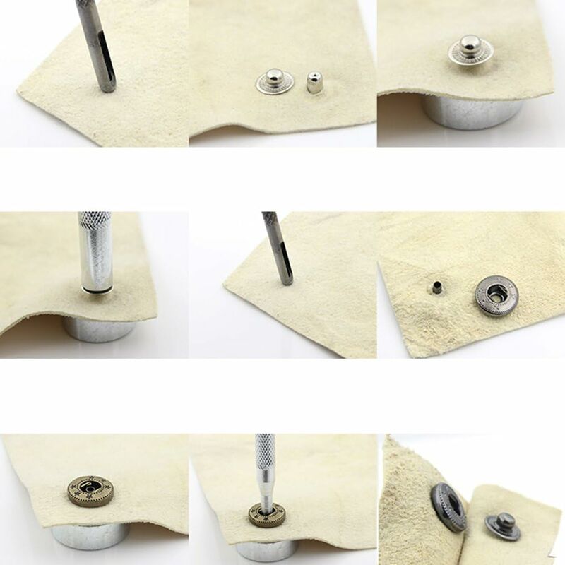 11-Piece Leathercraft Tool Set - For Setting Rivets And Snap Fasteners, Drilling Holes And Punching. For V1188-MS-227-1175