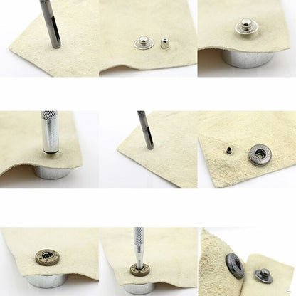 11-Piece Leathercraft Tool Set - For Setting Rivets And Snap Fasteners, Drilling Holes And Punching. For V1188-MS-227-1175
