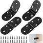 4 pcs Stainless Steel Folding Table Hinges - 180 Degree ROund Screw-In Hinges - Folding Table Hinges - Table V1188-MS-227-1181