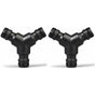 Plastic Snap On Hose Splitter (3 Way) Y Male Garden Hose Connector Y-Connector 2 Pack V1188-MS-227-1182