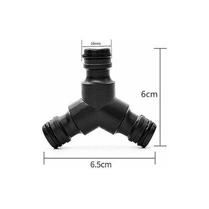 Plastic Snap On Hose Splitter (3 Way) Y Male Garden Hose Connector Y-Connector 2 Pack V1188-MS-227-1182