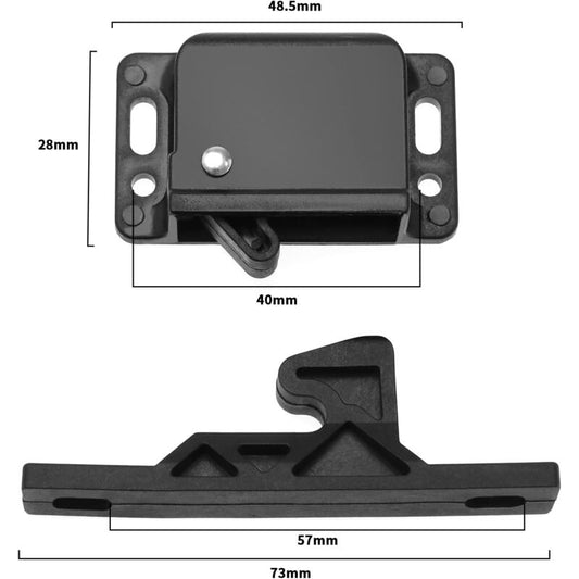 2 pcs Cabinet Door Catches With 8 Screws For Rv, Caravan Door Latches, Accessories For Cabinets, Sliding V1188-MS-227-1183
