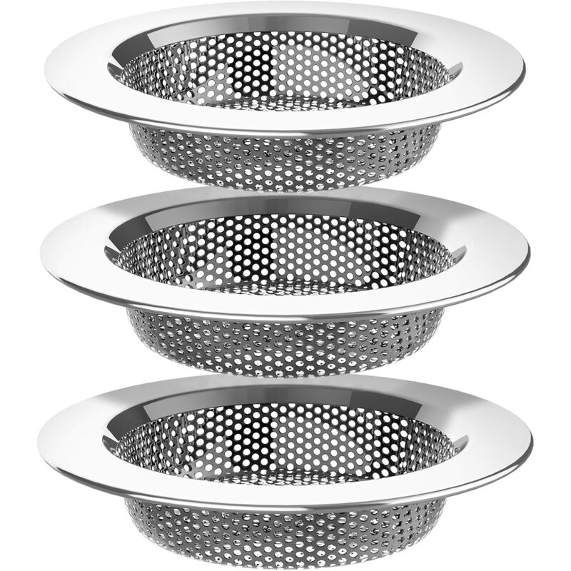 Kitchen Sink Strainer, Stainless Steel Sink Drain Strainer, Dishwasher, 3 Pack V1188-MS-227-1184