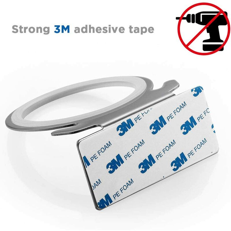 Hair Dryer Holder With Traceless Adhesive, Stainless Steel V1188-MS-227-1190