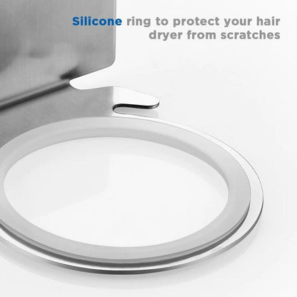 Hair Dryer Holder With Traceless Adhesive, Stainless Steel V1188-MS-227-1190