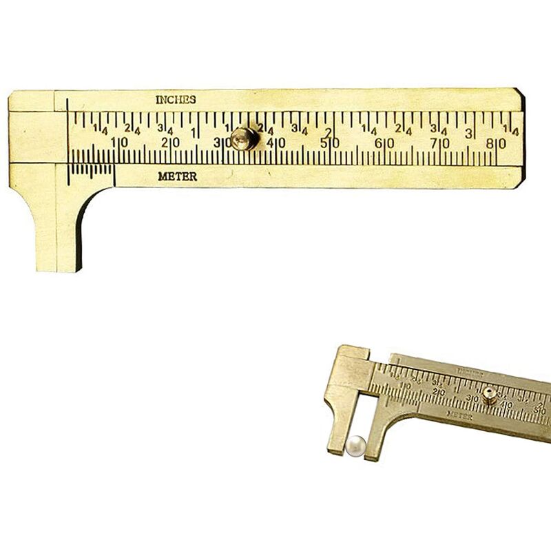 Vernier Caliper,Mini Vernier Caliper,Brass Vernier Caliper,Double Scale Vernier Caliper,For Precision Outside V1188-MS-227-1194