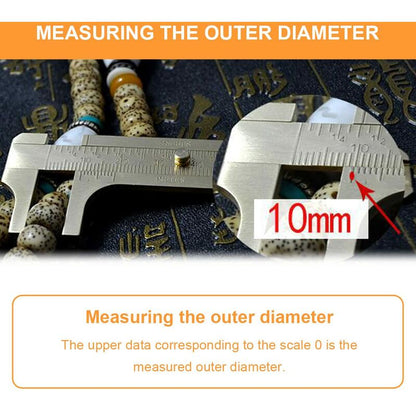 Vernier Caliper,Mini Vernier Caliper,Brass Vernier Caliper,Double Scale Vernier Caliper,For Precision Outside V1188-MS-227-1194