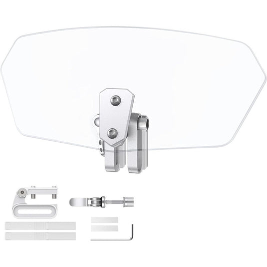 Motorcycle Windshield Adjustable Clip On Windscreen Extension Spoiler Wind Deflector For V1188-MS-227-1200