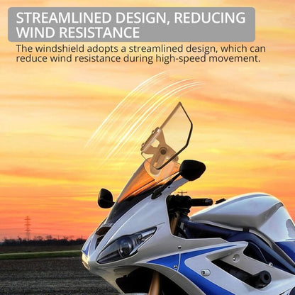 Motorcycle Windshield Adjustable Clip On Windscreen Extension Spoiler Wind Deflector For V1188-MS-227-1200