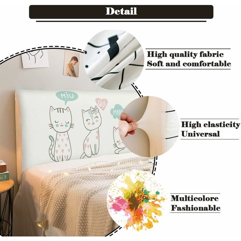 Headboard Covers, Stretch Printing Dustproof Bed Headboard Cover Dustproof Protector For Headboard, Modern V1188-MS-227-1202