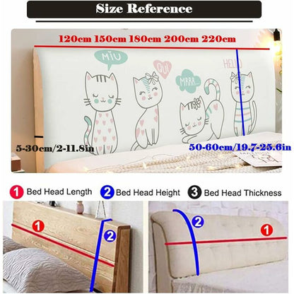 Headboard Covers, Stretch Printing Dustproof Bed Headboard Cover Dustproof Protector For Headboard, Modern V1188-MS-227-1202