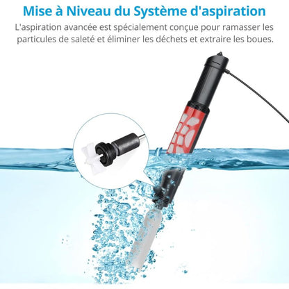 Automatic Aquarium Vacuum Cleaner, Electric Gravel Cleaner Suitable For Medium And Large Aquarium V1188-MS-227-1203