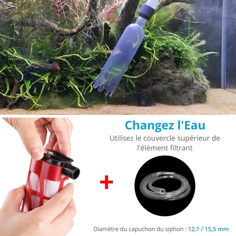 Automatic Aquarium Vacuum Cleaner, Electric Gravel Cleaner Suitable For Medium And Large Aquarium V1188-MS-227-1203