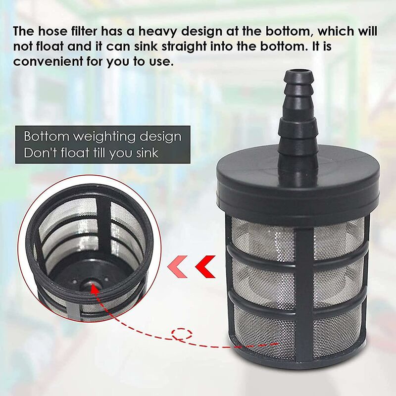 Garden Hose Mesh Filter, Stainless Steel Double Layer Mesh Filter Water Suction Pump Filter Car Washer Filter V1188-MS-227-1206