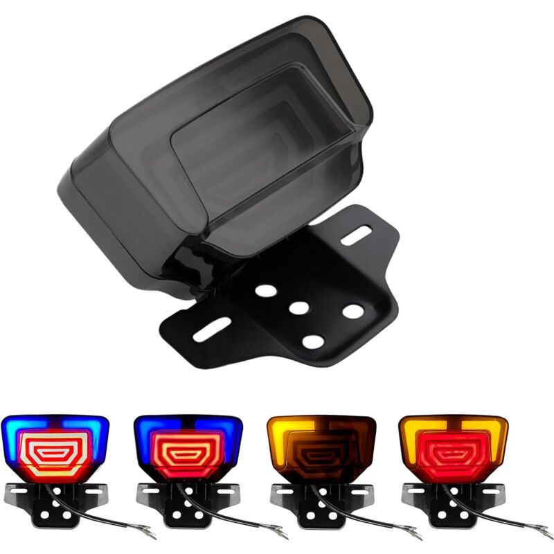 LED Motorcycle Tail Light Integrated Turn Signal,LED Brake Light,Driving Light With Waterproof License Plate V1188-MS-227-1208