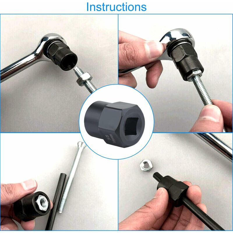 13 pcs Twist Socket Set, 9.5Mm DAmaged Bolt Extractor, Handle Nut Extractor Socket Sets For Locking Wheel Nut V1188-MS-227-1211
