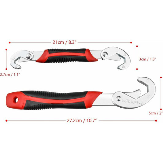 2 pcs Adjustable Wrench Set, Adjustable Wrench, Snap Grip Universal Wrench, Multifunctional Nut Wrench, V1188-MS-227-1216