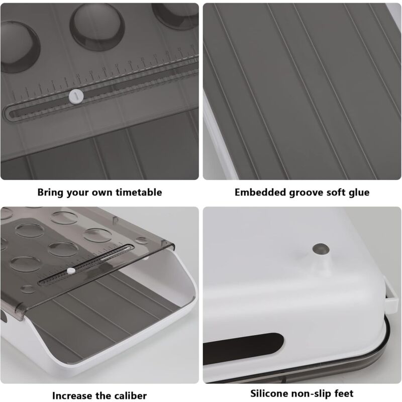 Egg Storage Box Stackable Plastic Egg Container Fridge Egg Storage With Lid Auto Scroll Egg Container For V1188-MS-227-1219