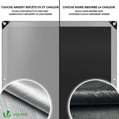 Heavy Duty Waterproof Polyethylene Tarpaulin 160G/M2 Grey And Black 3X4M V1188-MS-227-1221