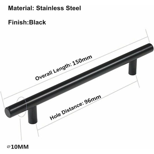 20 pcs Black Furniture Handle Black Kitchen Cabinet Handle T Handles Black Drawer Cupboard Handles V1188-MS-227-1226