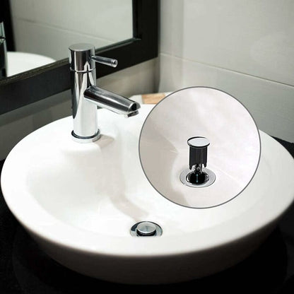 Ersandy Sink Plug 40Mm Height Adjustable For Bathroom, Universal Aluminum Alloy Sink Plug - Black V1188-MS-227-1231