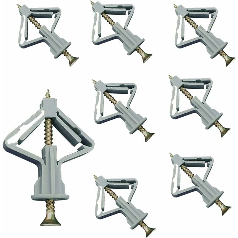 150 Pieces Plasterboard Anchors, Plasterboard Anchors With Screws, Plasterboard Wall Fixings, Hollow Wall V1188-MS-227-1233