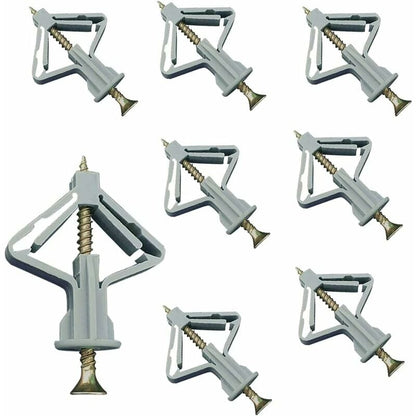 150 Pieces Plasterboard Anchors, Plasterboard Anchors With Screws, Plasterboard Wall Fixings, Hollow Wall V1188-MS-227-1233
