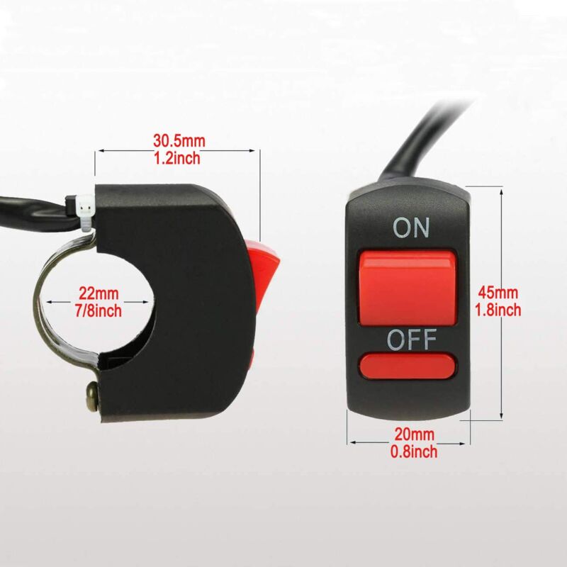 1 Piece Motorcycle Handlebar Switch On Off Push Button Bike Motorbike Tuning Part For U5 U7 U2 LED Headlight V1188-MS-227-1236