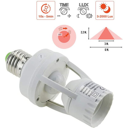 Pir Motion Sensor Light Bulbs With E27 Base For Indoor Use With Time And Light Setting V1188-MS-227-1238