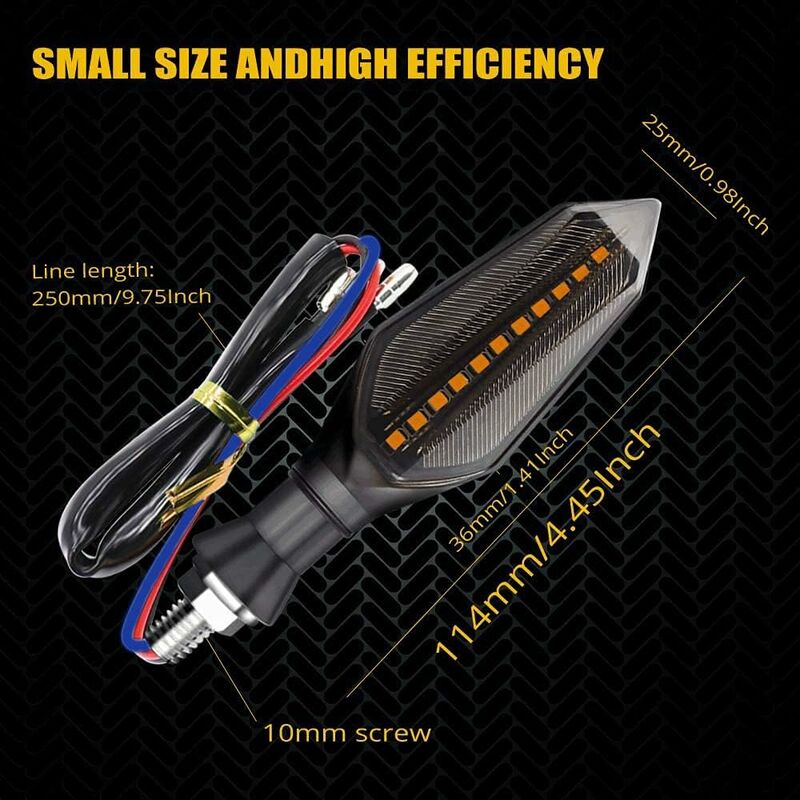 4 pcs 12V Universal Motorcycle Turn Signal Indicator Amber Light Dual Color 17 LED Blue Amber Lamp V1188-MS-227-1244
