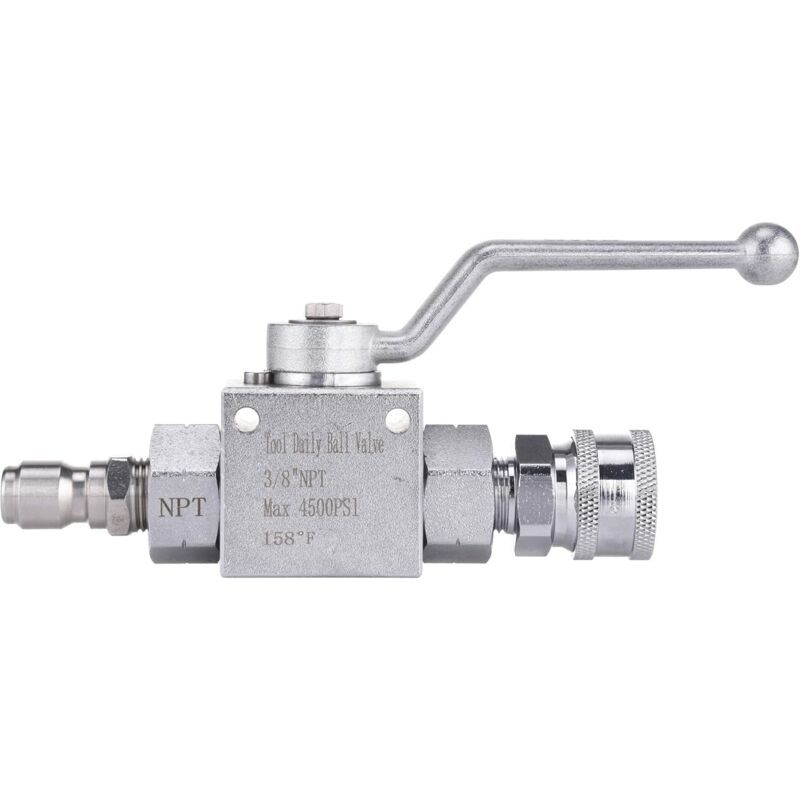 Tool DAily Pressure Washer Ball Valve Kit, 3/8" Quick Connect For Pressure Washer Hose, 4500 Psi V1188-MS-227-1246