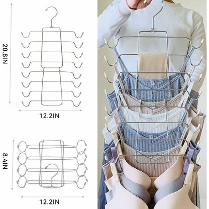 Foldable Space Saving Hanger, Multi-Layer Camisole Hanger, Multifunctional Metal Hangers, Ideal For V1188-MS-227-1248
