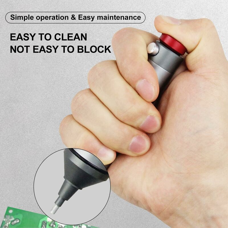 Desoldering Pump With High Temperature Resistant Silicone Nozzle, Premium Aluminum Housing, Stronger Suction V1188-MS-227-1251