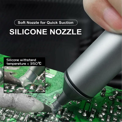 Desoldering Pump With High Temperature Resistant Silicone Nozzle, Premium Aluminum Housing, Stronger Suction V1188-MS-227-1251