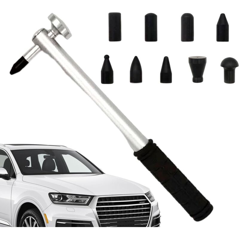 Car Dent Repair Tool, Strong Hammer Tap Down With 9 Heads, Portable Hand Tools Dent Repair Kit Dent Puller V1188-MS-227-1252