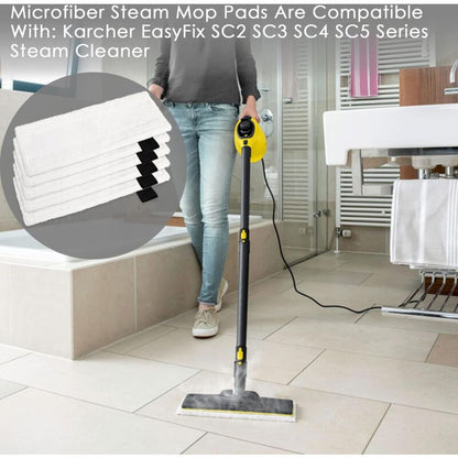 5 Pack Microfiber Floor Mop Pads Compatible With Karcher Easyfix Sc2 Sc3 Sc4 Steam Cleaners, Steam Mop V1188-MS-227-1254