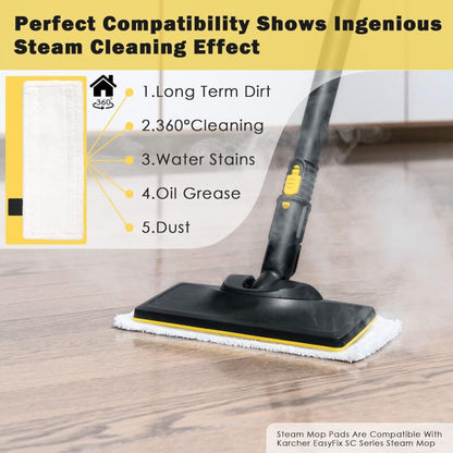 5 Pack Microfiber Floor Mop Pads Compatible With Karcher Easyfix Sc2 Sc3 Sc4 Steam Cleaners, Steam Mop V1188-MS-227-1254