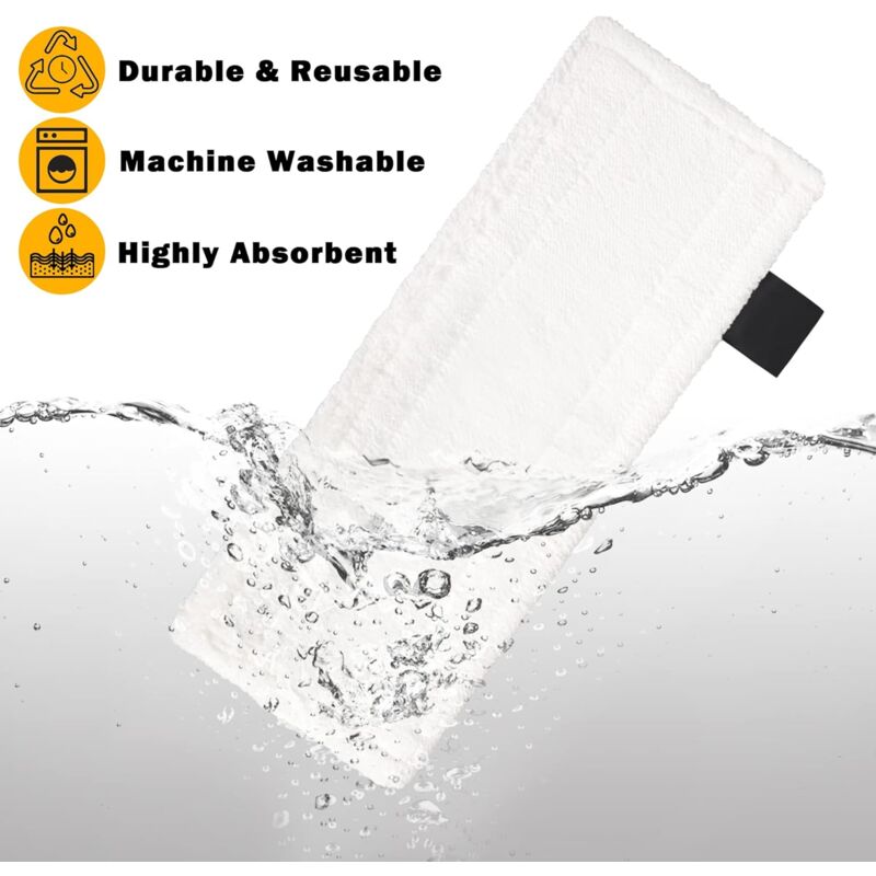 5 Pack Microfiber Floor Mop Pads Compatible With Karcher Easyfix Sc2 Sc3 Sc4 Steam Cleaners, Steam Mop V1188-MS-227-1254