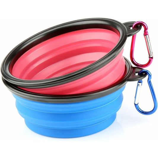 2 Dog Bowl Foldable Travel Dog Water Bowl Portable Cat Pet Silicone Food Bowl Small V1188-MS-227-1255