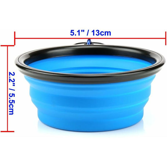2 Dog Bowl Foldable Travel Dog Water Bowl Portable Cat Pet Silicone Food Bowl Small V1188-MS-227-1255